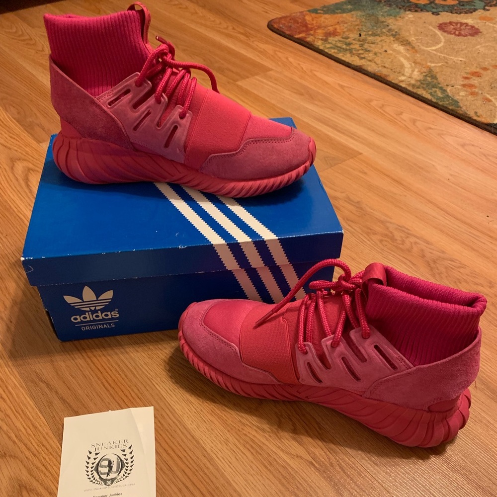 Pink Addidas Tubular Dooms